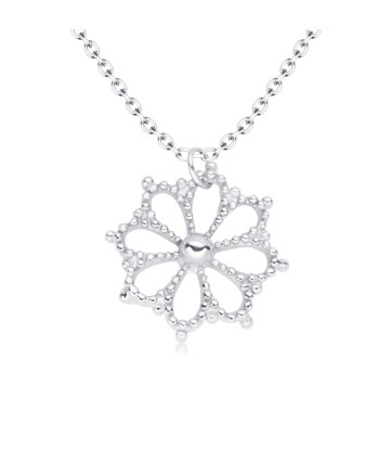 Flowers Bloom Silver Necklaces SPE-3856